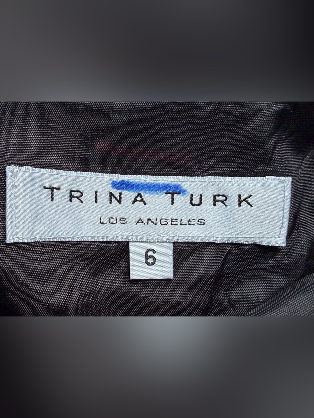 Trina Turk Vivian Dress 6 Black Wool/Silk Strapless Bow Bubble Hem Coquette EUC - Picture 3 of 6